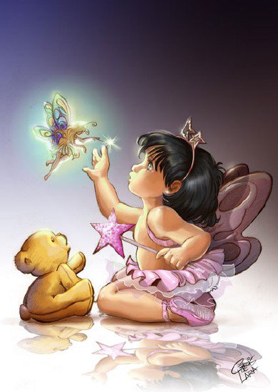 фея - мишка, девочка, фея, игрушка, детям, сказка, красота, ребенок - оригинал