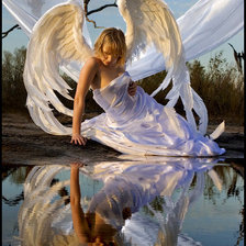 Схема вышивки «ангел у воды»