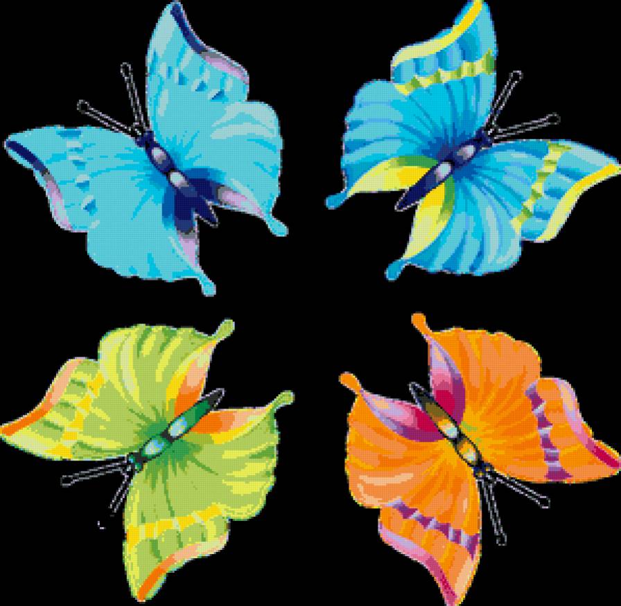 бабочки - бабочки, бабочка, насекомые, подушка - предпросмотр