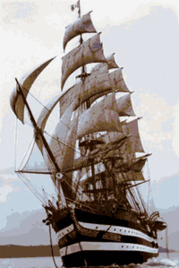 Парусник - корабль, море, парусник - предпросмотр