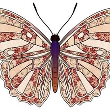 Оригинал схемы вышивки «бабочка» (№384062)