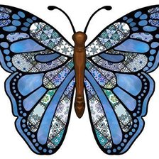 Оригинал схемы вышивки «бабочка» (№384090)