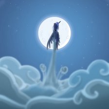 Схема вышивки «принцесса Луна в облаках»