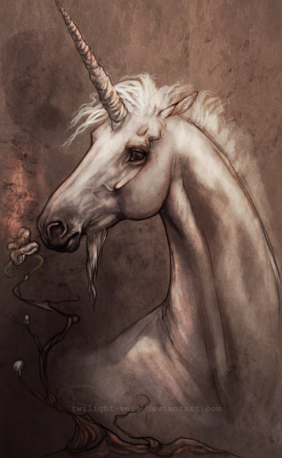 Единорог - единорог, лошади - оригинал