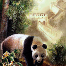 Оригинал схемы вышивки «панда» (№384731)