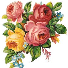 Оригинал схемы вышивки «Букет роз» (№385480)