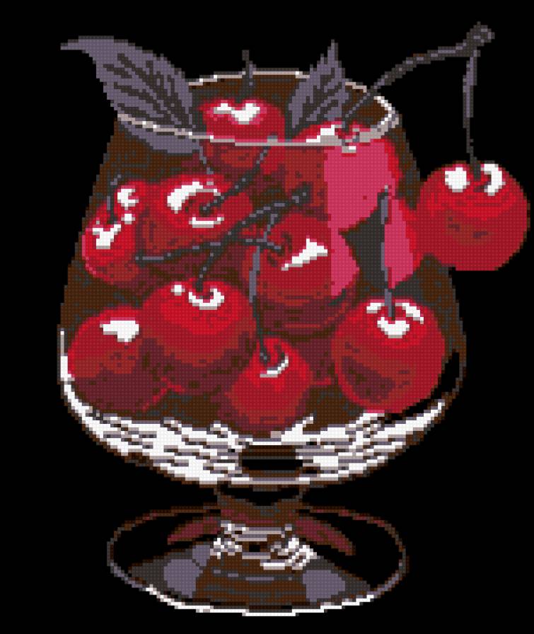вишня в бокале - фрукты, ягоды - предпросмотр