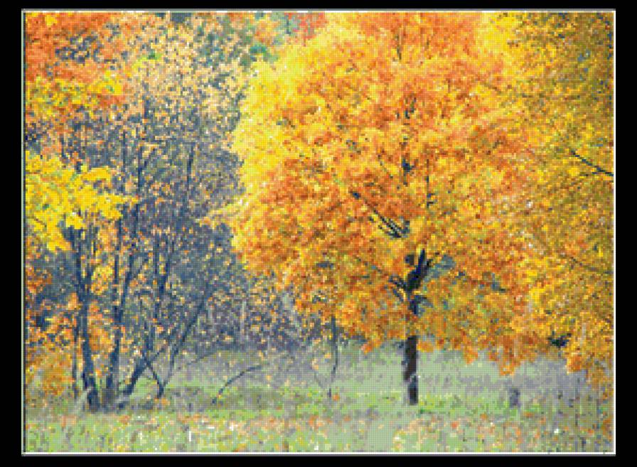 осень - природа, осень, деревья, пейзаж - предпросмотр