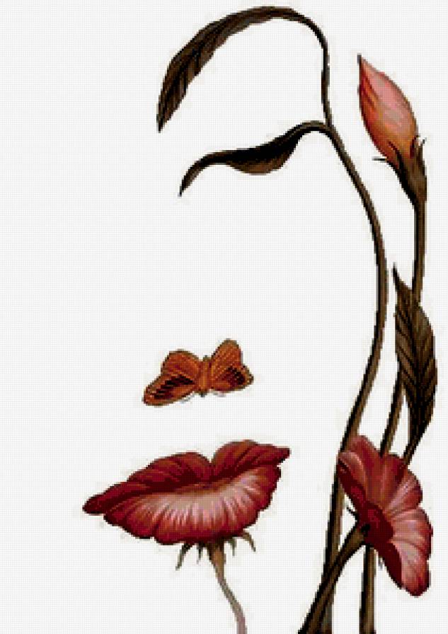 Mouth of the Flower - цветы, девушка, иллюзия, образ, октавио окампо - предпросмотр