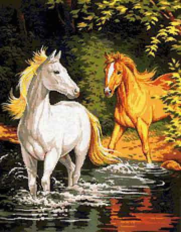купание лошадей - оригинал