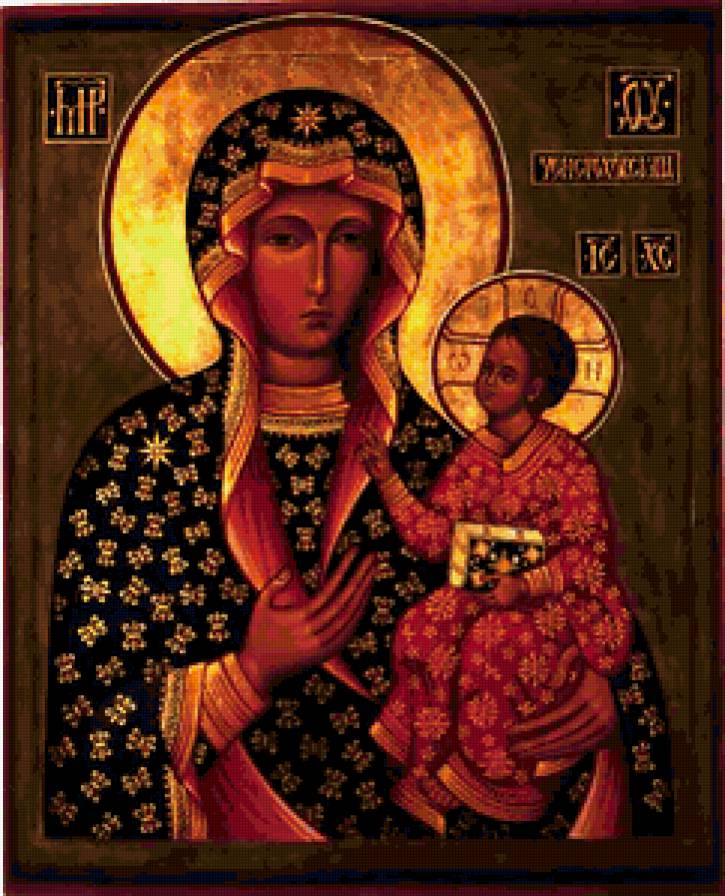 Икона Божьей матери Ченстохонская - икона, православие, религия, богородица - предпросмотр