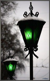 Улица Зеленых фонарей - фонарь, улица - оригинал
