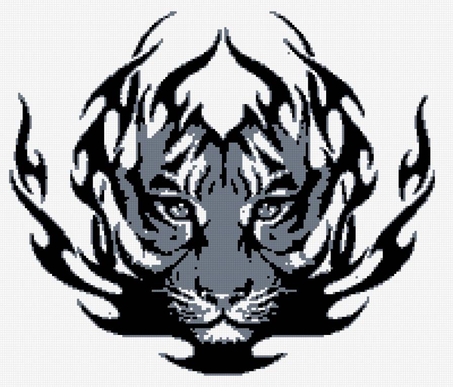 черно-серый тигр - тигр - предпросмотр
