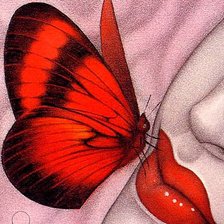 Оригинал схемы вышивки «Поцелуй бабочки» (№393469)