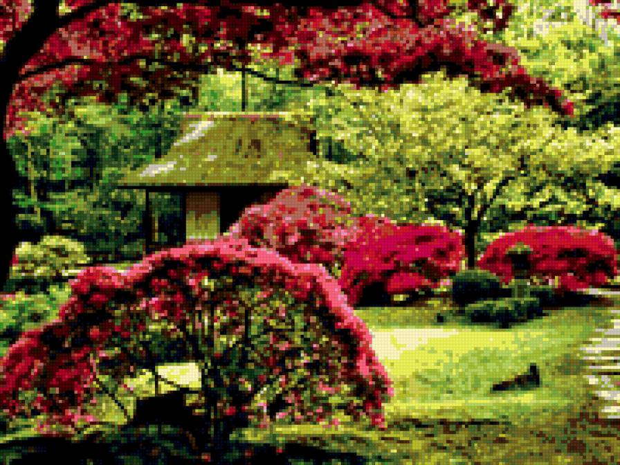 Японский сад - лес, природа, японский сад - предпросмотр