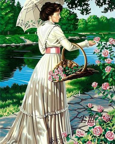 женщина с розами - оригинал