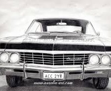 Схема вышивки «Chevrolet Impala 1967 (DMC)»