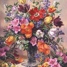 Оригинал схемы вышивки «Натюрморт, цветы, розы» (№394700)