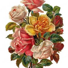 Оригинал схемы вышивки «Розы» (№394971)