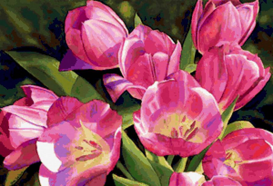 Серия "Букет" - тюльпаны, букет, цветы - предпросмотр