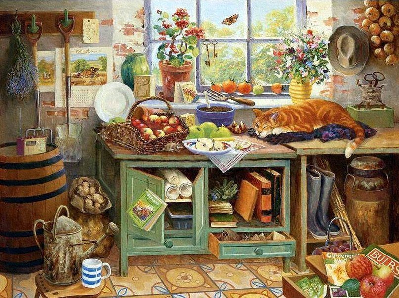 kitchen - cat, kitchen - оригинал