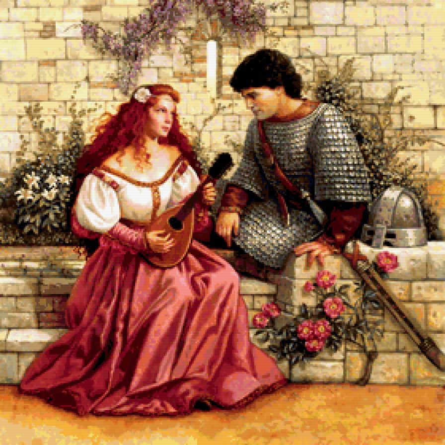 Свидание - свидание, девушка, рыцарь, любовь - предпросмотр
