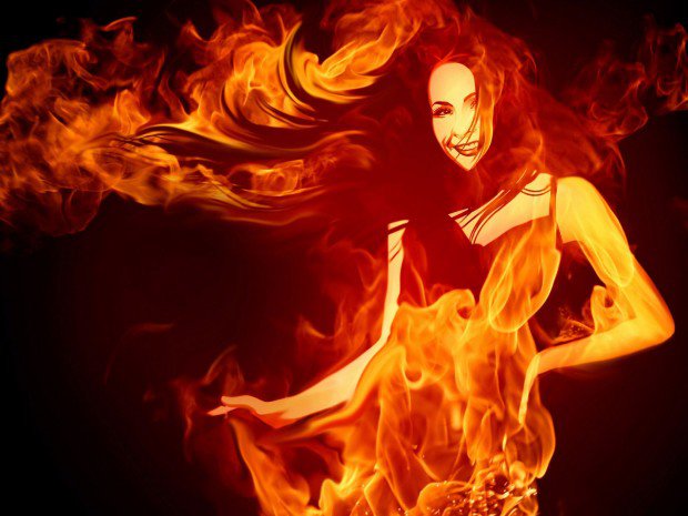 женщина-огонь - женщина, огонь - оригинал