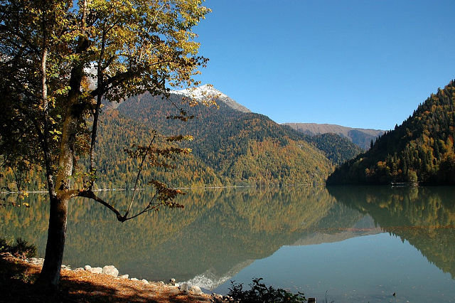 горное озеро - вода, горы, пейзаж - оригинал