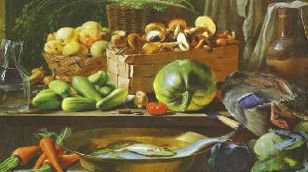 натюрморт на кухню - живопись, овощи, натюрморт, на кухню - оригинал