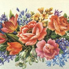 Оригинал схемы вышивки «букет цветов» (№397684)