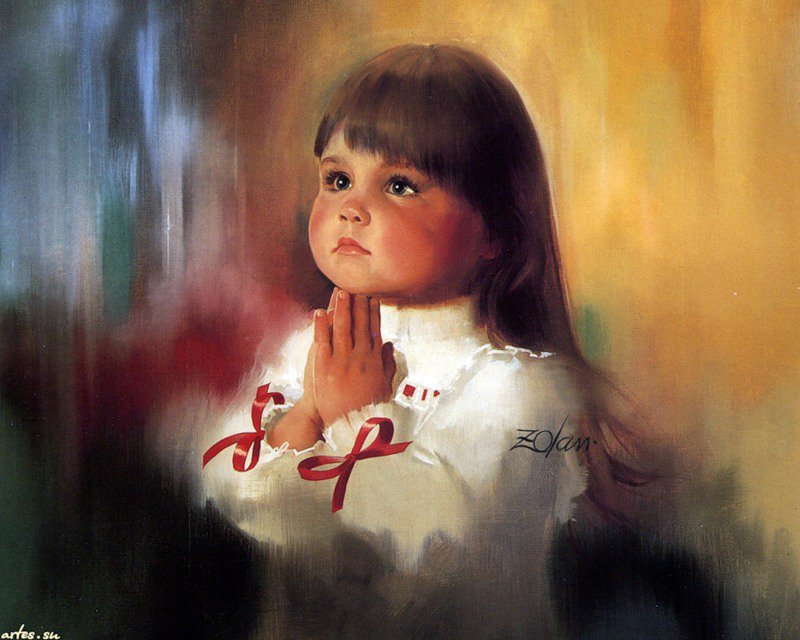 Молитва - ребенок, девочка, молитва - оригинал