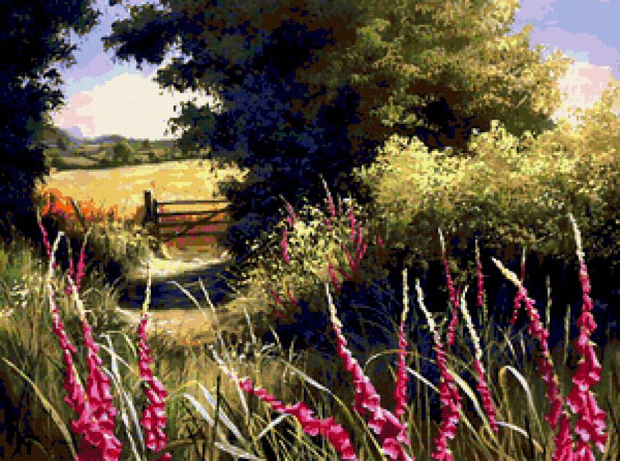 Серия "Полевые цветы" - пейзаж, поле, цветы, люпин, лето - предпросмотр