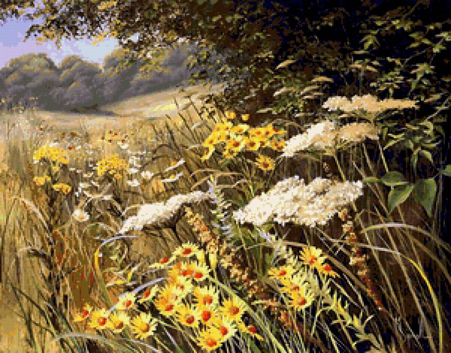 Серия "Полевые цветы" - поле, цветы, пейзаж, лето - предпросмотр