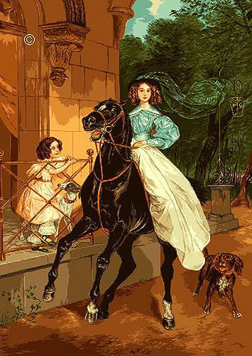 женщина на лошади - оригинал