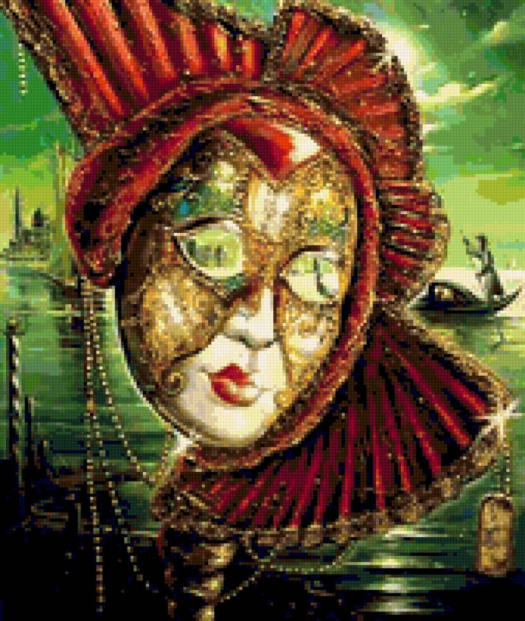 Венецианская маска - маска - предпросмотр