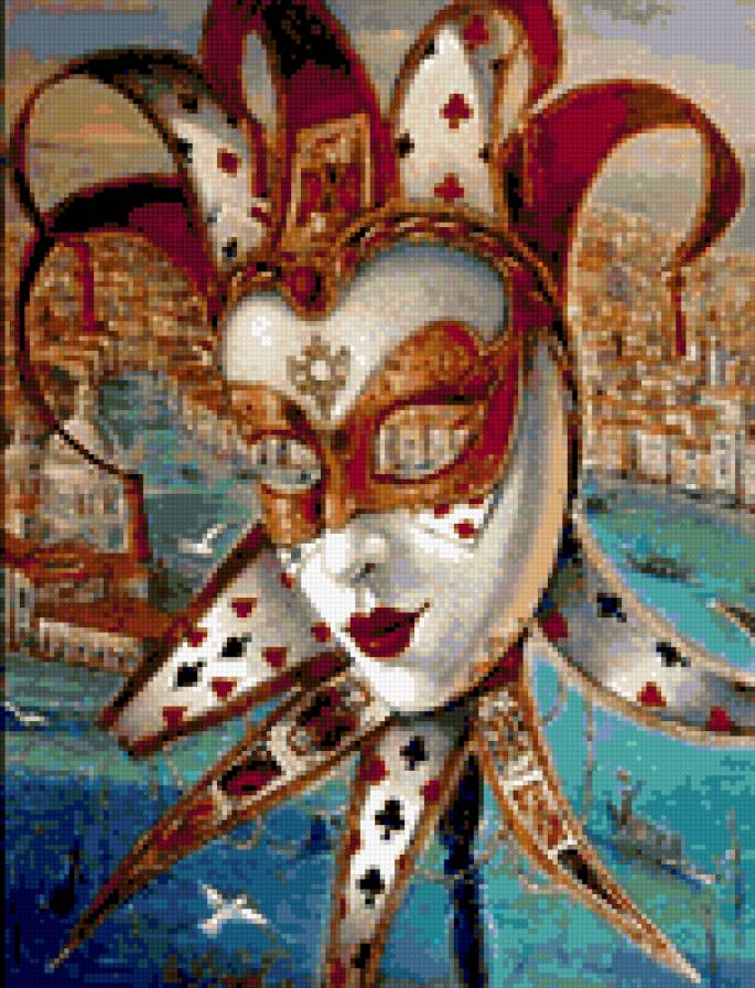 Венецианская маска - маска - предпросмотр