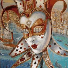 Оригинал схемы вышивки «Венецианская маска» (№399080)