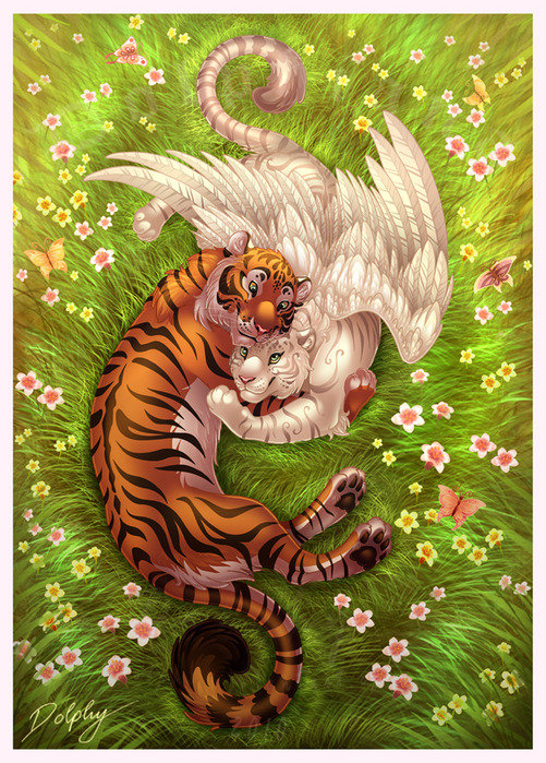 №399514 - тигр, кошки, любовь - оригинал