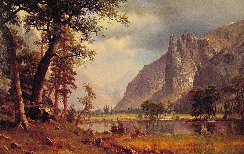 Albert Bierstadt - живопись, природа, пейзаж - оригинал