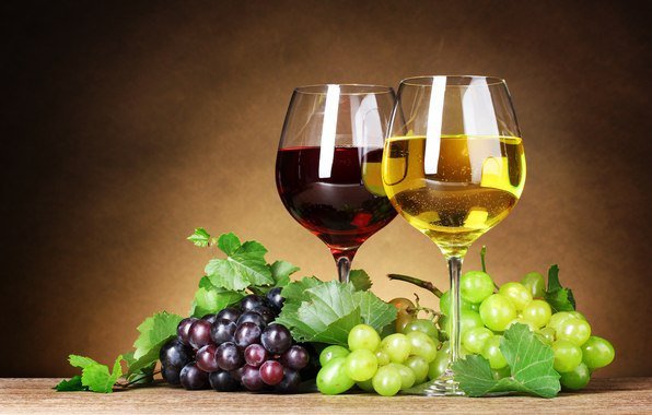 вино - бокал, виноград, натюрморт, вино - оригинал
