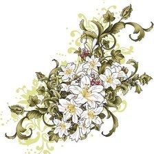 Оригинал схемы вышивки «белые лилии» (№400149)