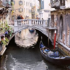 Оригинал схемы вышивки «Венецианский канал» (№401302)