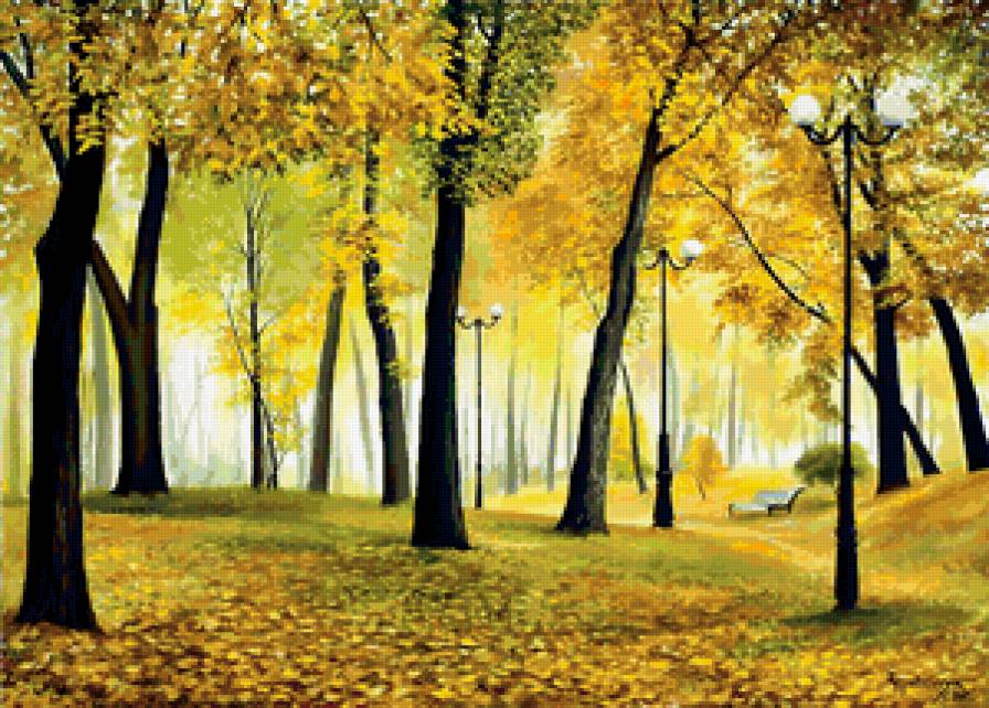 картина - пейзаж, осень, природа - предпросмотр