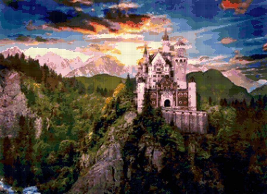 замок Нойшвайнштайн Германия - германия, старинный замок - предпросмотр
