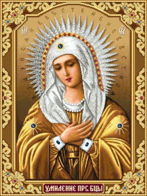 Икона Божьей матери Умиление (для вышивки бисером) - богородица, икона, православие, религия - оригинал
