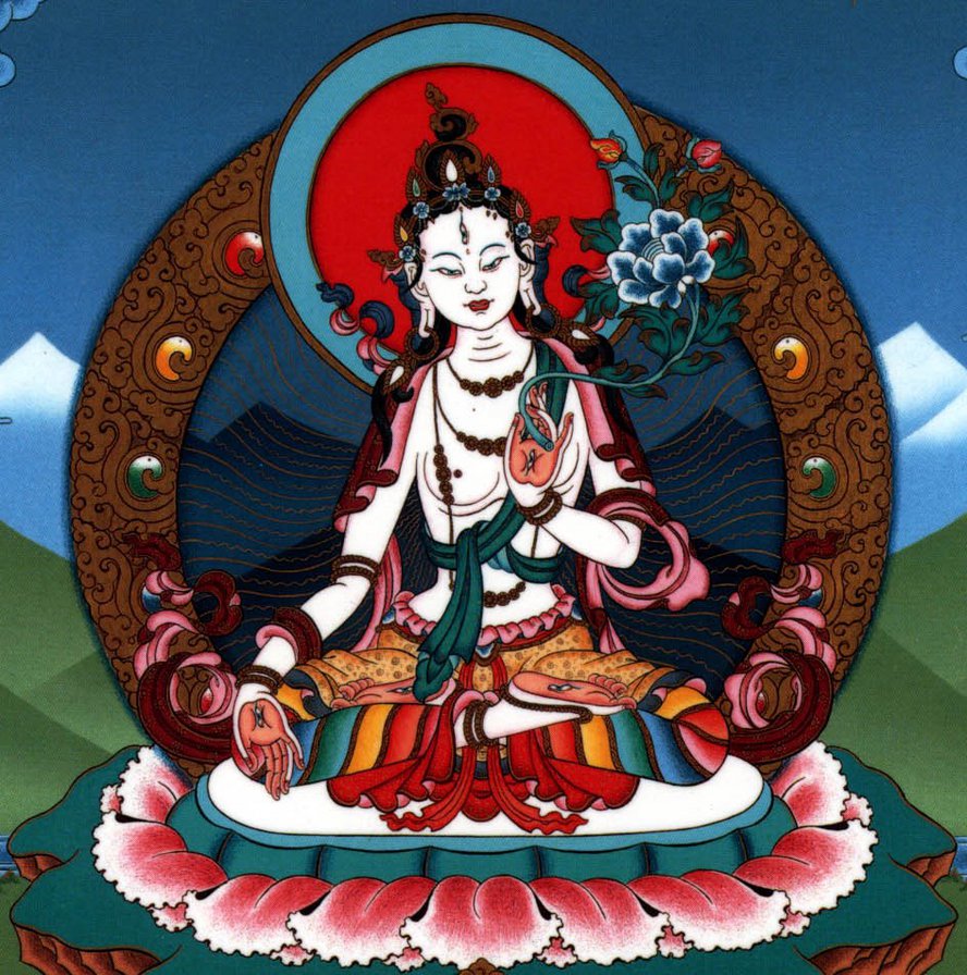 белая тара - богиня, тара, буддизм - оригинал