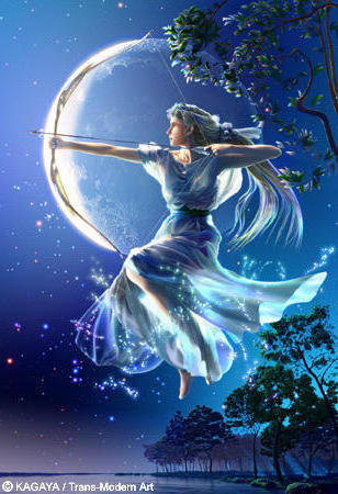 Артемида - девушка, богиня, луна - оригинал
