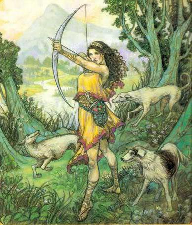 Богиня охоты - Артемида - девушка - оригинал