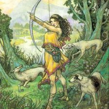 Схема вышивки «Богиня охоты - Артемида»