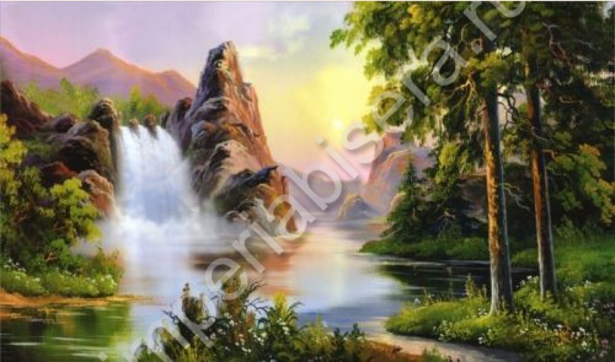 лоно природы - водопад, горы, природа - оригинал
